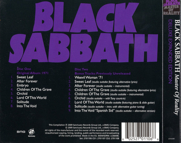 Black Sabbath - Master Of Reality (2CD)